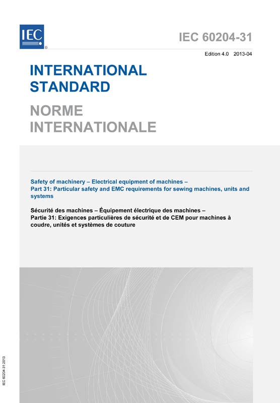 Cover IEC 60204-31:2013